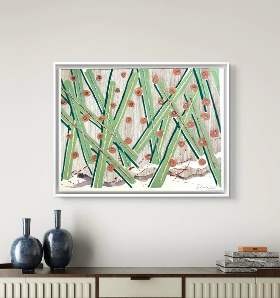 Barbara Beck 1988 Abstract Painting on Paper