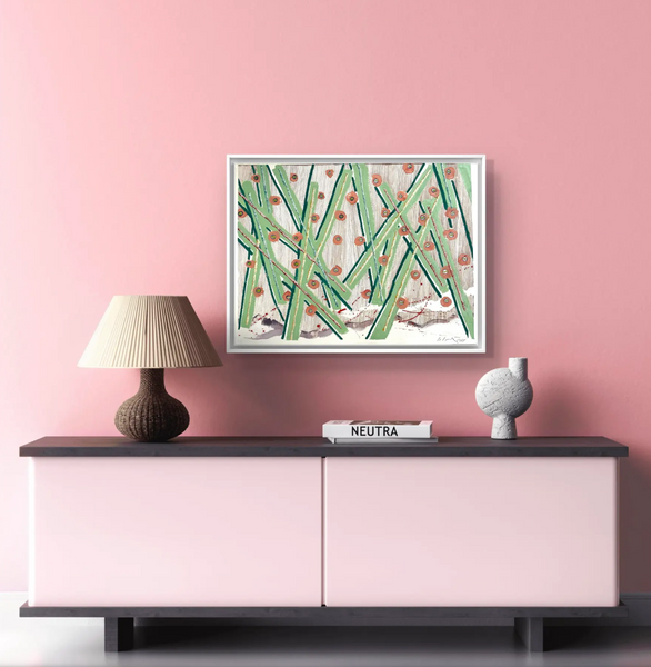 Barbara Beck 1988 Abstract Painting on Paper