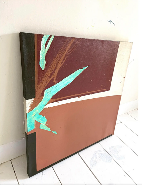 Barbara Beck 1972 Abstract Oil Painting on Canvas