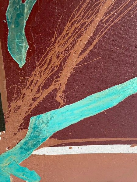 Barbara Beck 1972 Abstract Oil Painting on Canvas