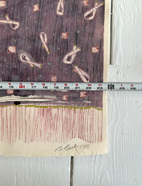 Barbara Beck 1986 Abstract Acrylic Painting on Paper