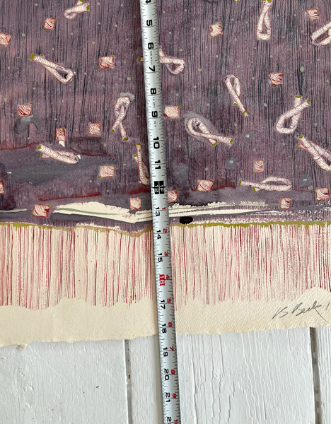 Barbara Beck 1986 Abstract Acrylic Painting on Paper