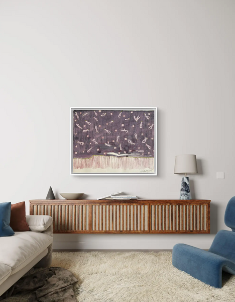 Barbara Beck 1986 Abstract Acrylic Painting on Paper