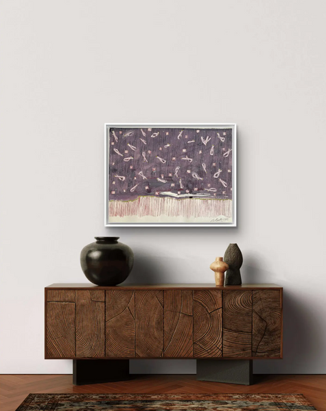 Barbara Beck 1986 Abstract Acrylic Painting on Paper