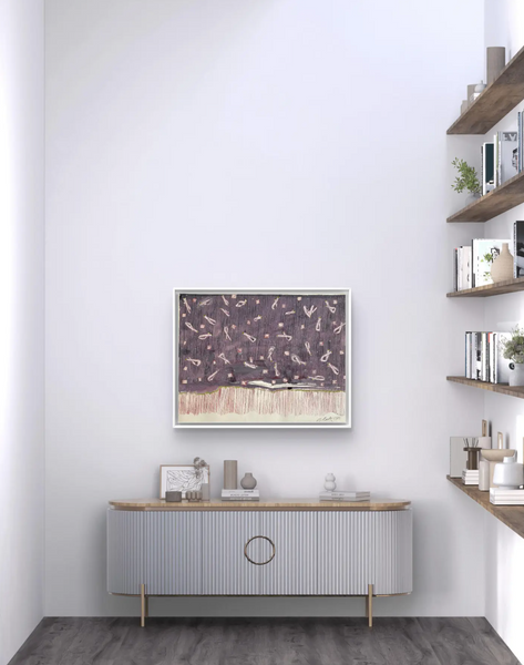 Barbara Beck 1986 Abstract Acrylic Painting on Paper