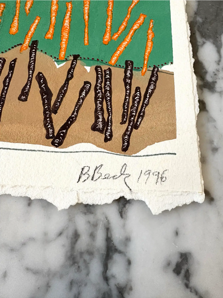 Barbara Beck 1996 Abstract Monoprint on Paper