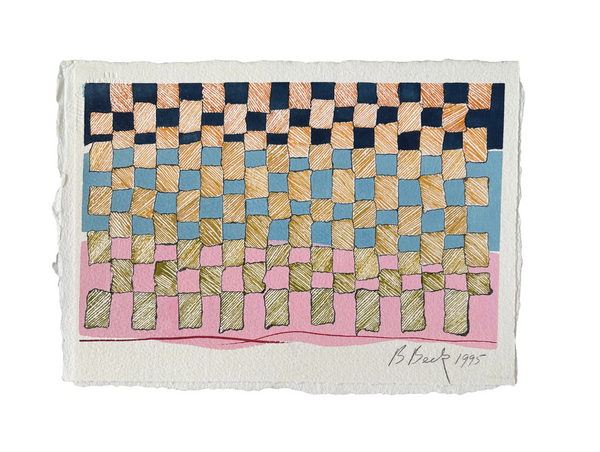 Barbara Beck 1995 Abstract Monoprint on Paper