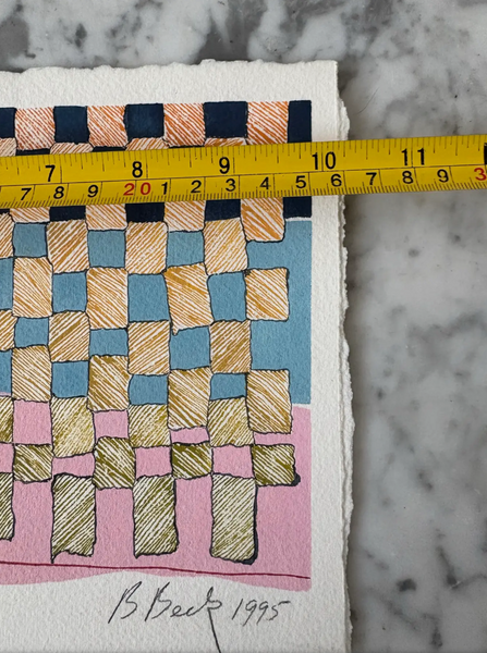 Barbara Beck 1995 Abstract Monoprint on Paper