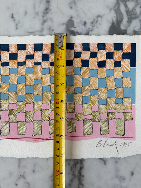 Barbara Beck 1995 Abstract Monoprint on Paper