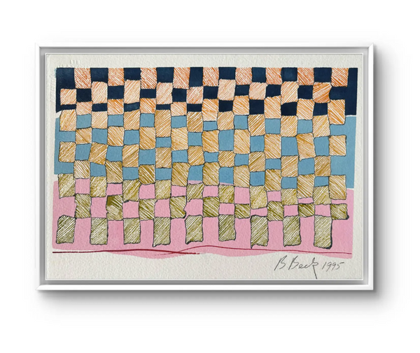 Barbara Beck 1995 Abstract Monoprint on Paper