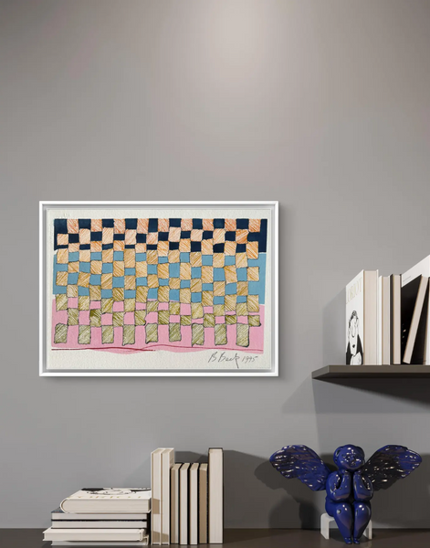 Barbara Beck 1995 Abstract Monoprint on Paper