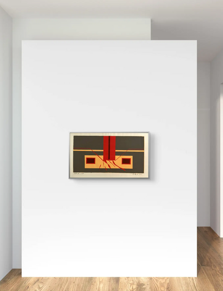 Barbara Beck 1971 Mid Century Modern Screen Print on Paper, "Wall Print I I"