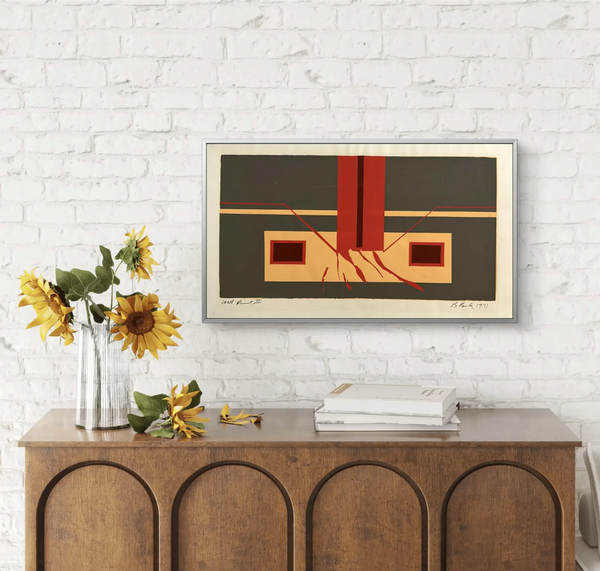 Barbara Beck 1971 Mid Century Modern Screen Print on Paper, "Wall Print I I"