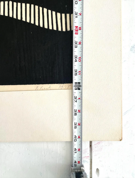 Barbara Beck 1975 Matted Woodblock Print on Paper - Original Mat