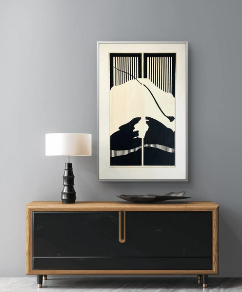 Barbara Beck 1975 Matted Woodblock Print on Paper - Original Mat