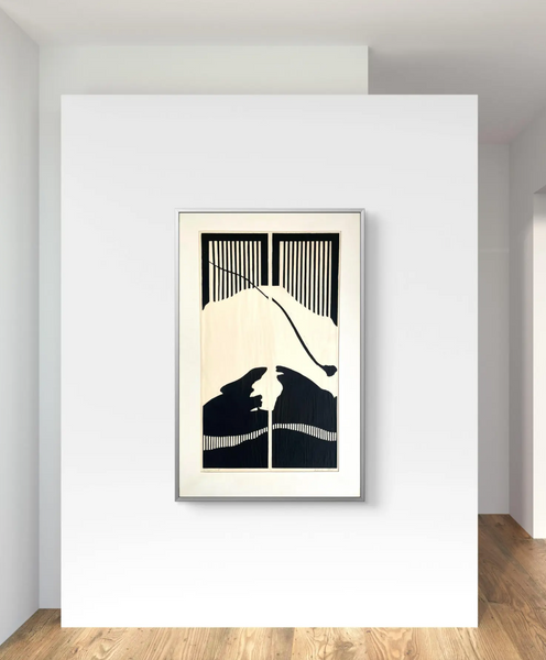 Barbara Beck 1975 Matted Woodblock Print on Paper - Original Mat