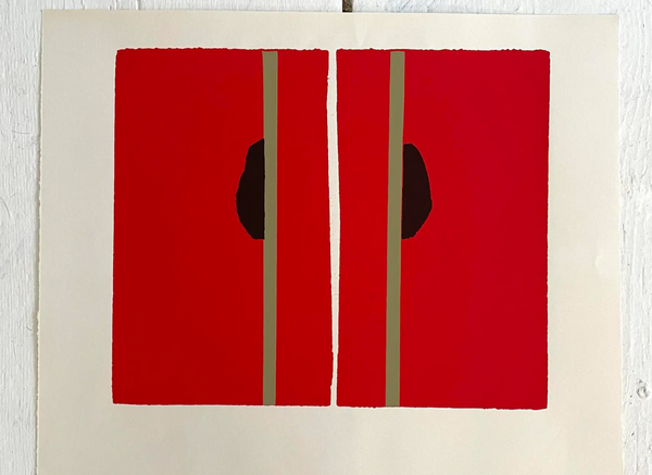 Barbara Beck 1969 Framed and Matted Screen Print on Paper, Edition of 20 in Black Wood Frame