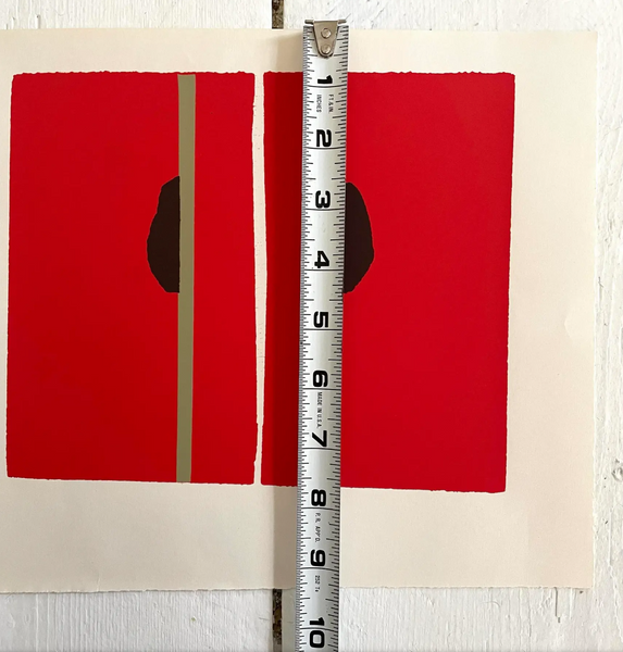 Barbara Beck 1969 Framed and Matted Screen Print on Paper, Edition of 20 in Black Wood Frame