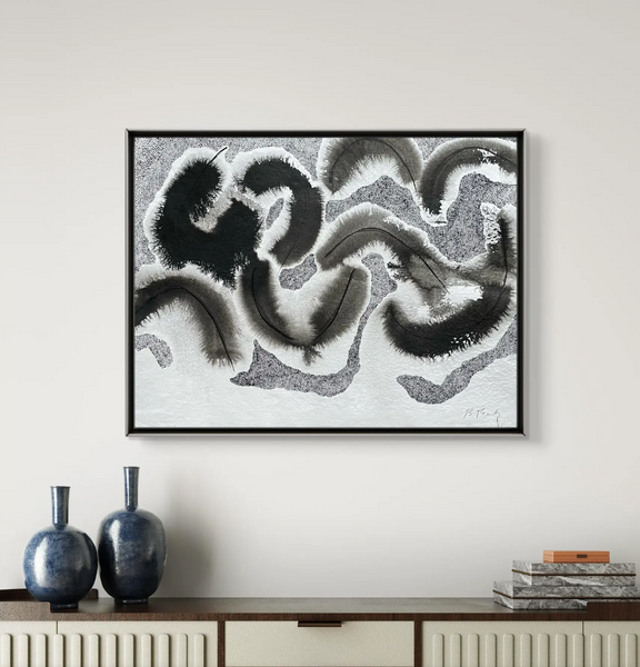 Barbara Beck Abstract Mid Century Watercolor Painting on Paper