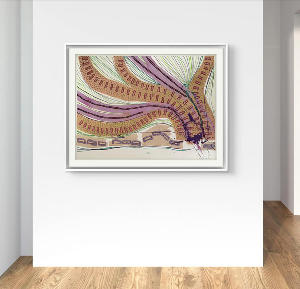 Barbara Beck 2003 Abstract Acrylic Painting on Paper