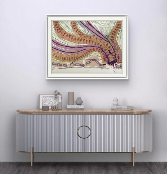 Barbara Beck 2003 Abstract Acrylic Painting on Paper