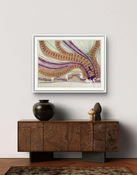 Barbara Beck 2003 Abstract Acrylic Painting on Paper