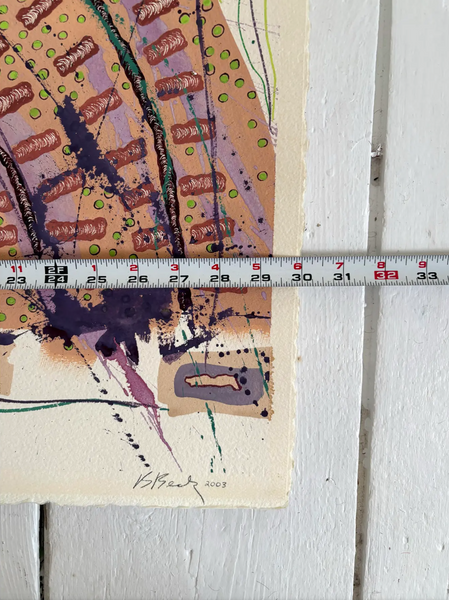 Barbara Beck 2003 Abstract Acrylic Painting on Paper