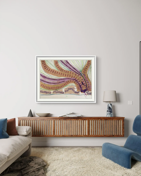 Barbara Beck 2003 Abstract Acrylic Painting on Paper