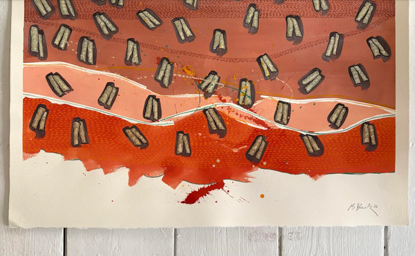 Barbara Beck 2006 Abstract Acrylic Painting on Paper