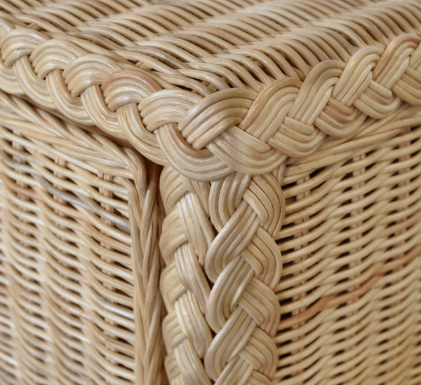 Evander Four Door Buffet - Wrapped Rattan with Brass Door Pulls