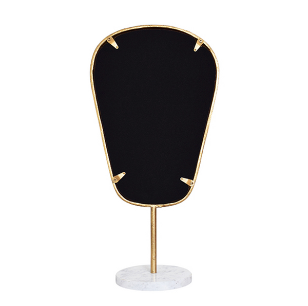 Micah Small Tabletop Mirror - Aged Gold & Marble