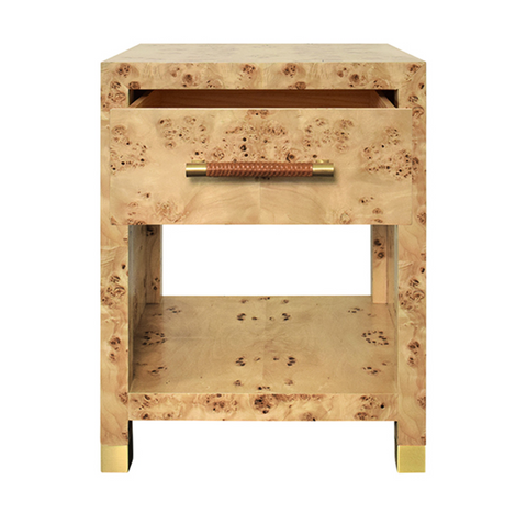 Pelham Burlwood One Drawer Side Table