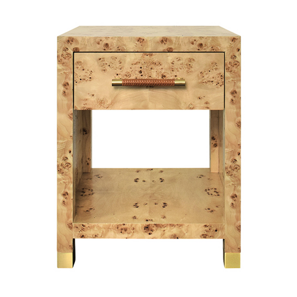 Pelham Burlwood One Drawer Side Table