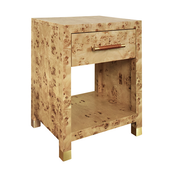 Pelham Burlwood One Drawer Side Table