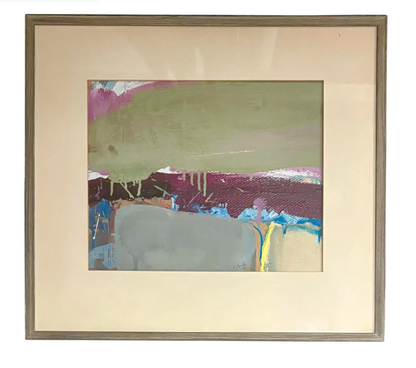 Barbara Beck 1962 Oil Painting on Board - Original Frame