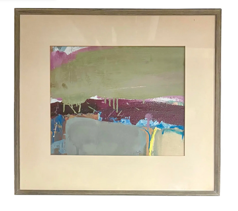Barbara Beck 1962 Oil Painting on Board - Original Frame