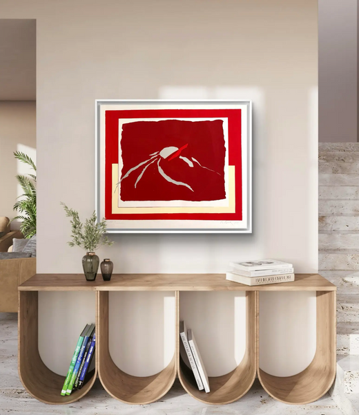 Barbara Beck 1971 Mid Century Modern Screen Print on Paper