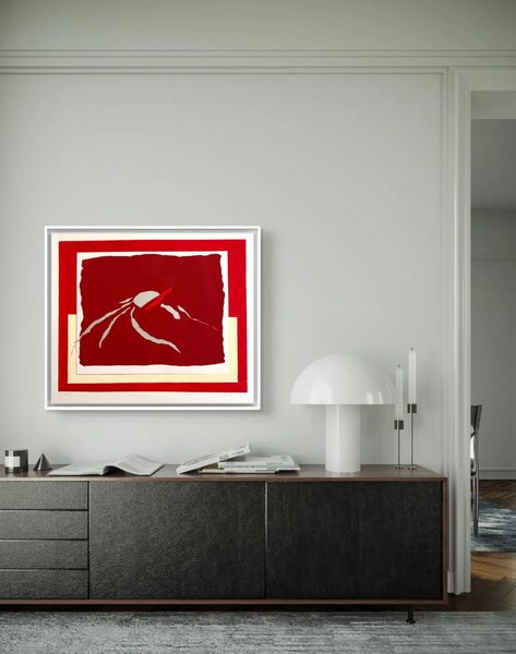 Barbara Beck 1971 Mid Century Modern Screen Print on Paper