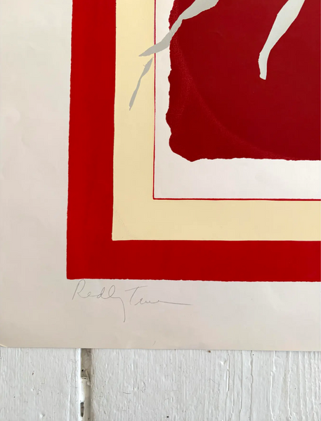 Barbara Beck 1971 Mid Century Modern Screen Print on Paper