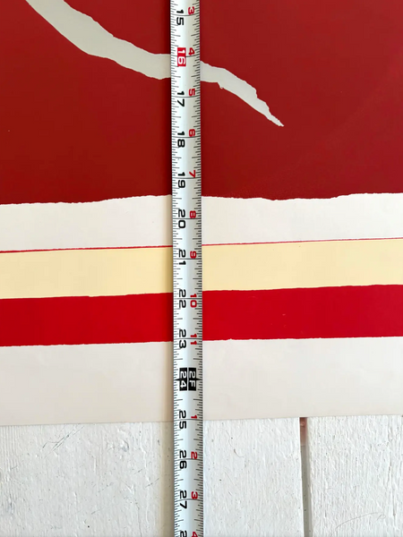 Barbara Beck 1971 Mid Century Modern Screen Print on Paper