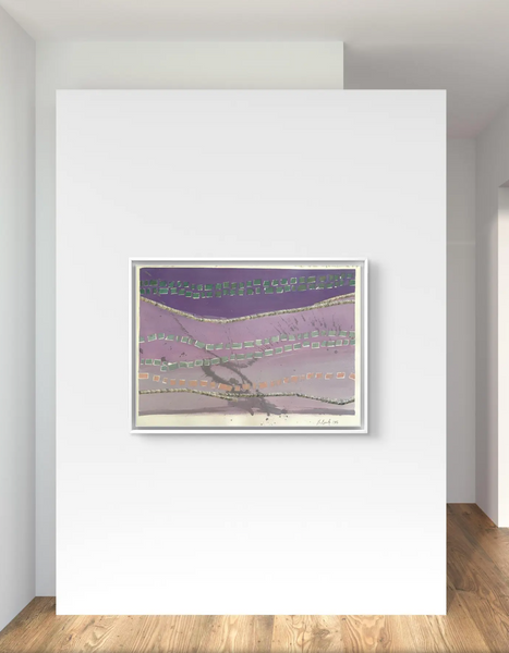 Barbara Beck 1986 Abstract Acrylic Painting on Paper