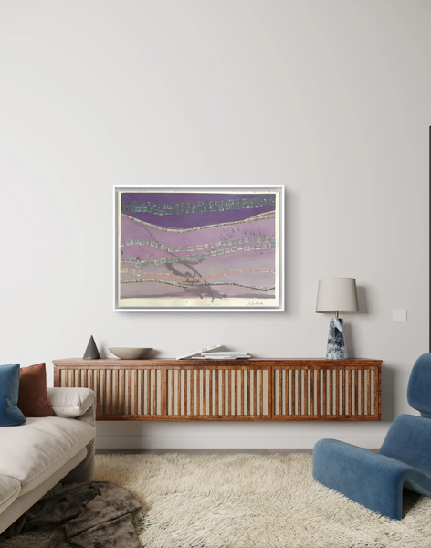 Barbara Beck 1986 Abstract Acrylic Painting on Paper