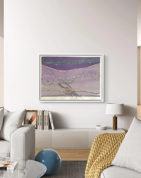 Barbara Beck 1986 Abstract Acrylic Painting on Paper