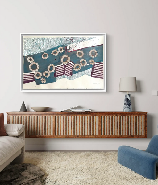 Barbara Beck 1986 Abstract Watercolor Painting on Paper