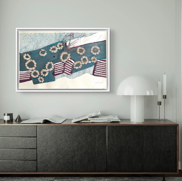 Barbara Beck 1986 Abstract Watercolor Painting on Paper