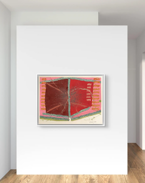 Barbara Beck 1993 Abstract Acrylic Painting on Paper