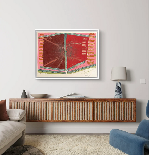 Barbara Beck 1993 Abstract Acrylic Painting on Paper