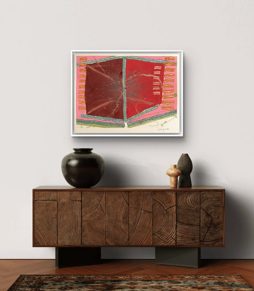 Barbara Beck 1993 Abstract Acrylic Painting on Paper