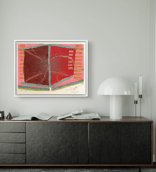 Barbara Beck 1993 Abstract Acrylic Painting on Paper