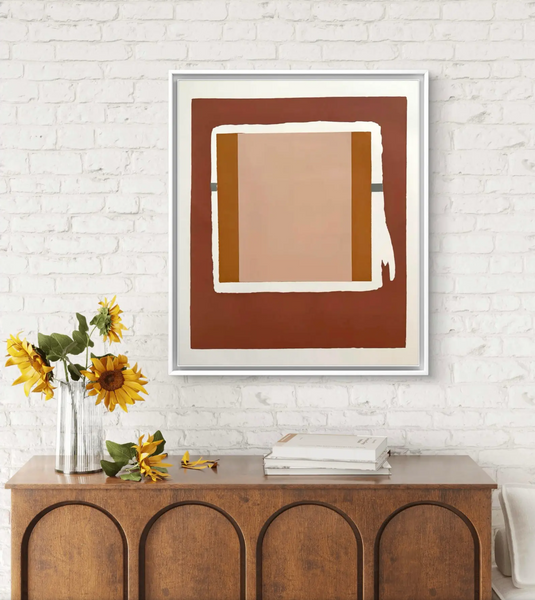 Barbara Beck 1971 Mid Century Modern Screen Print on Paper - Authorized